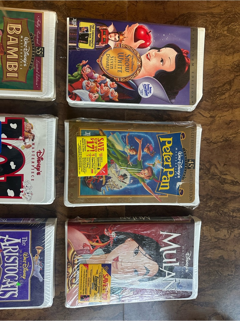 Lot of 6 Authentic Walt Disney Masterpiece Collection VHS Tapes Unopened - Picture 8 of 8